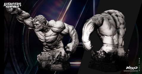 Wicked - Hulk (Bust + Sculpture)/Bust/WICKED - Hulk Bust 357.85mm (Images)/091322 Wicked - Hulk Bust 02.jpg